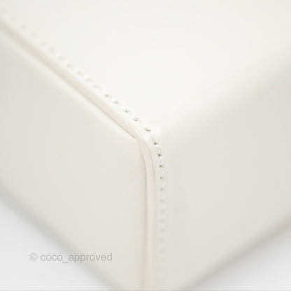 Christian Dior 30 Montaigne Box Bag White Calfskin