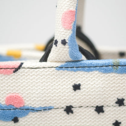 Christian Dior Small Book Tote Dior Latte Ciel de Rêve Embroidery