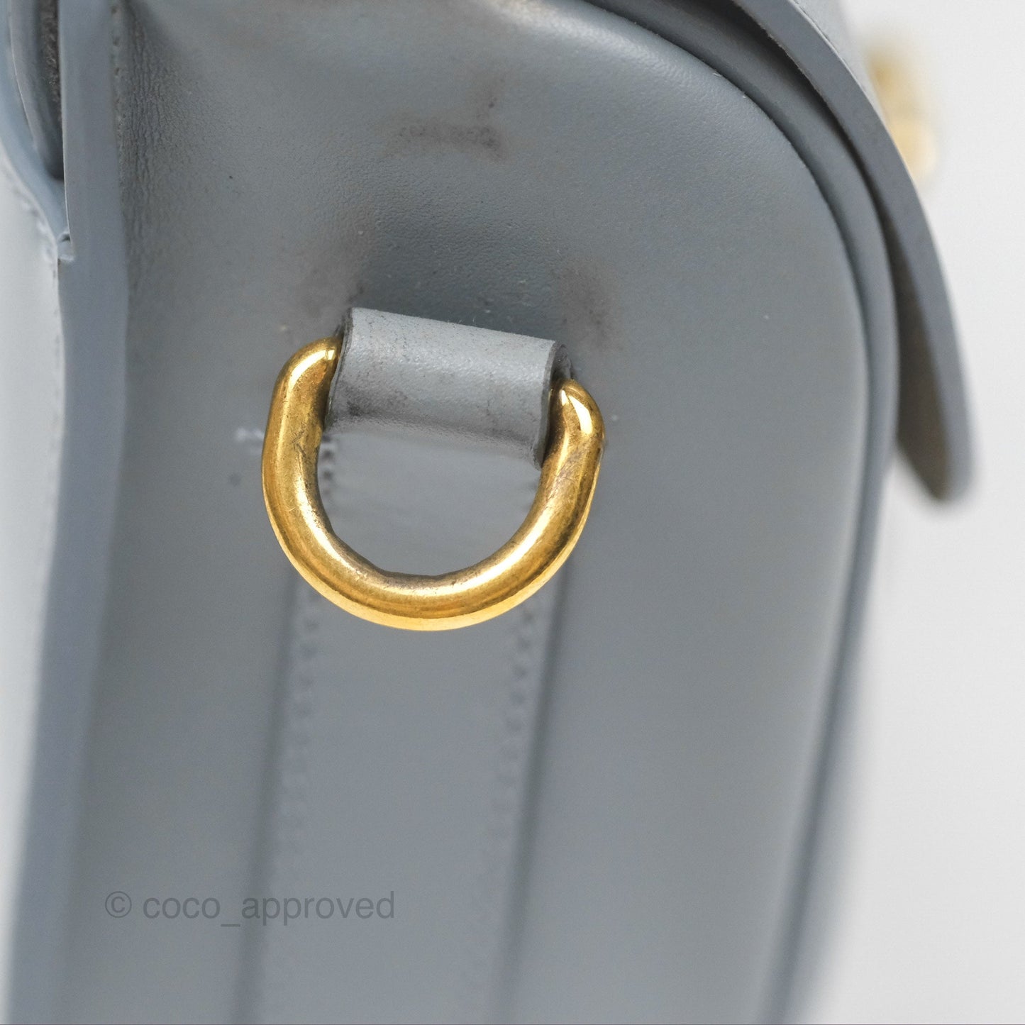 Christian Dior Medium Bobby Flap Grey Box Calfskin