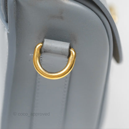 Christian Dior Medium Bobby Flap Grey Box Calfskin