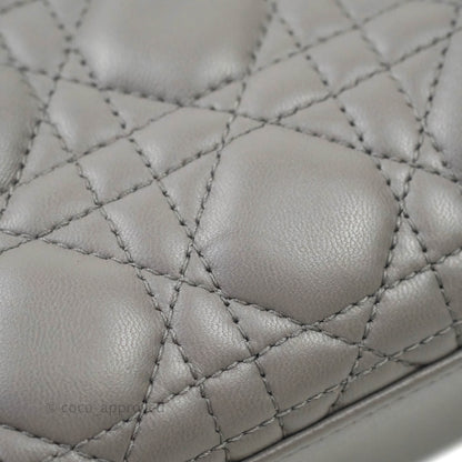 Christian Dior Lambskin My ABCDior Lady Dior Grey Gold Hardware