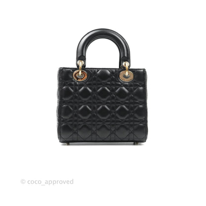 Christian Dior Lambskin My ABCDior Lady Dior Black Gold Hardware