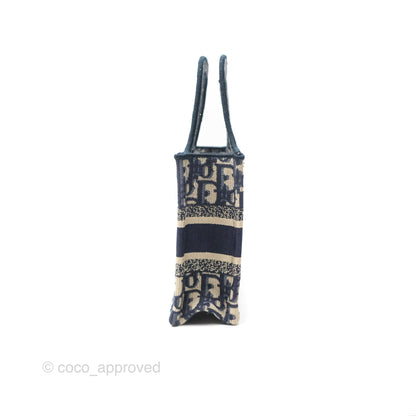 Dior Mini Book Tote Blue Oblique Canvas