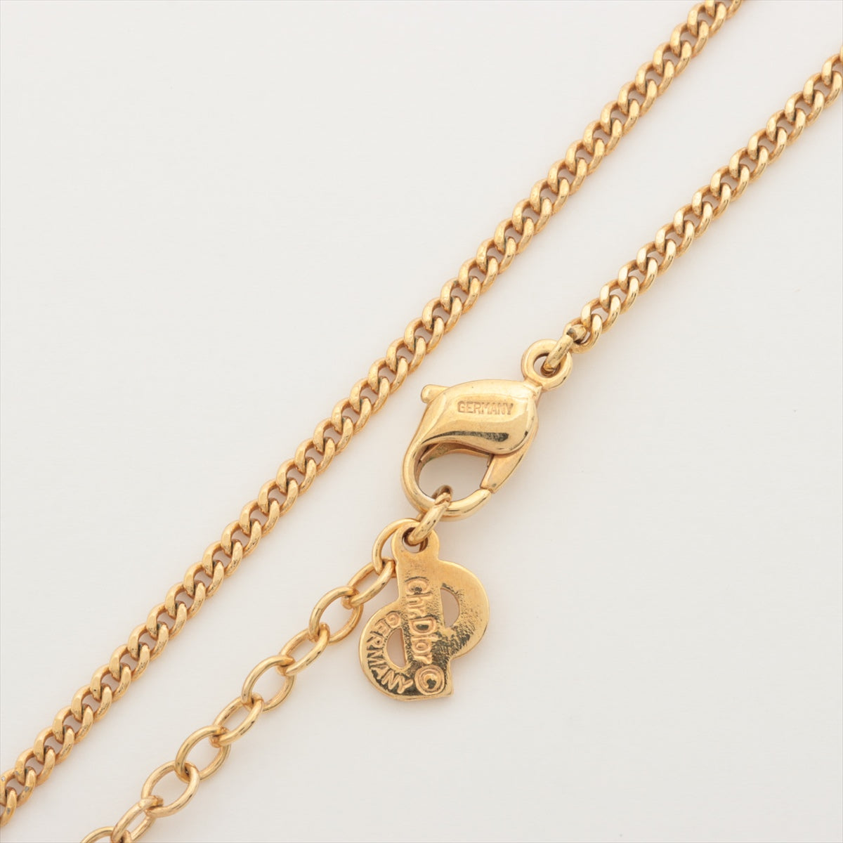 Christian Dior Logo Rhinestone Necklace Costume Jewellery