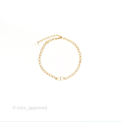 Christian Dior Petit CD Choker Necklace Gold Tone