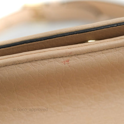 Christian Dior Small Diorama Calfskin Flap Bag Nude Pink Gold Hardware