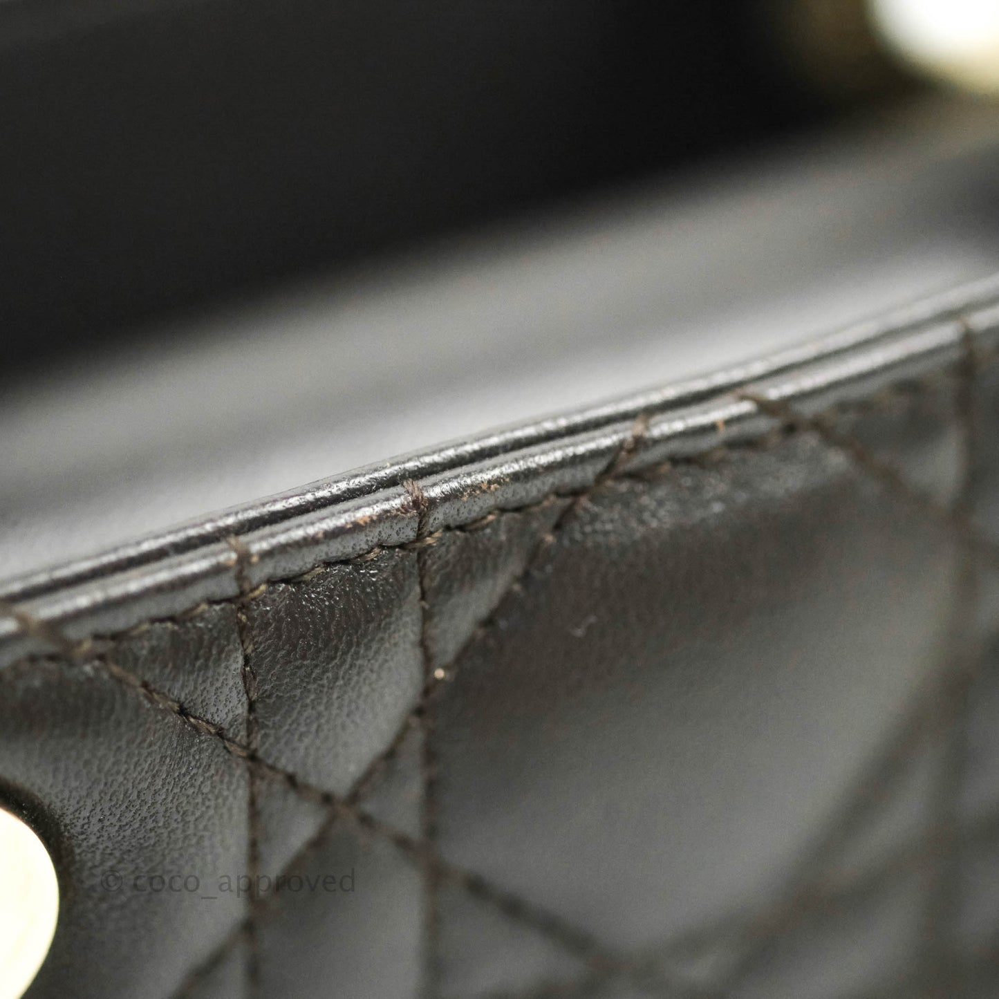 Christian Dior Lambskin My ABCDior Lady Dior Dark Grey Gold Hardware