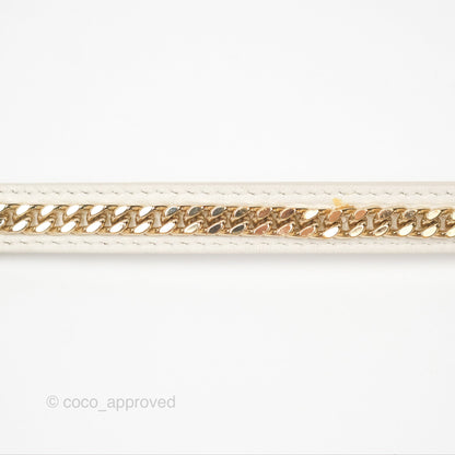 Christian Dior Cannage Mini Lady Dior White Gold Hardware