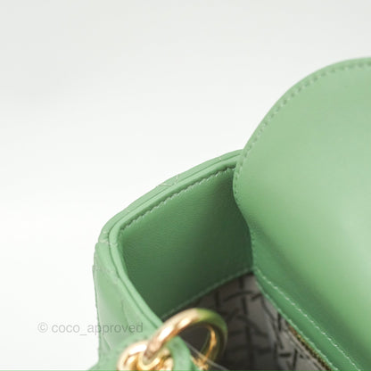 Christian Dior My ABCDior Lady Dior Avocado Green Lambskin Gold Hardware