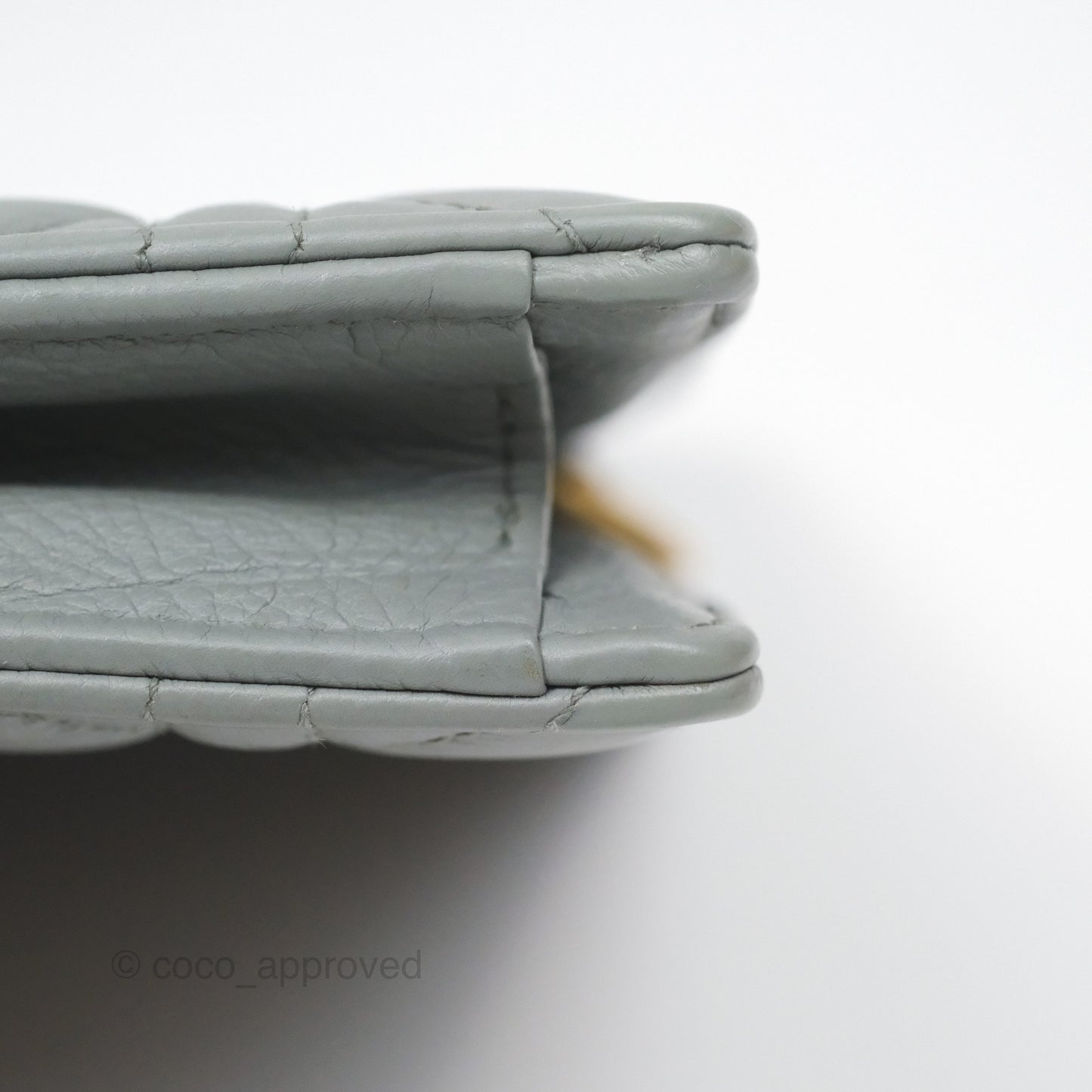 Christian Dior Dior Caro Every Dior Pouch Stone Gray Cannage Calfskin