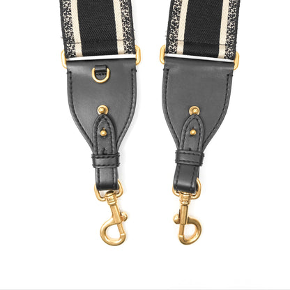 Christian Dior Navy 'Christian Dior Paris' Embroidery Shoulder Strap