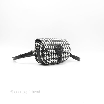Christian Dior Bobby East-West Bag Black And White Houndstooth Embossed Calfskin