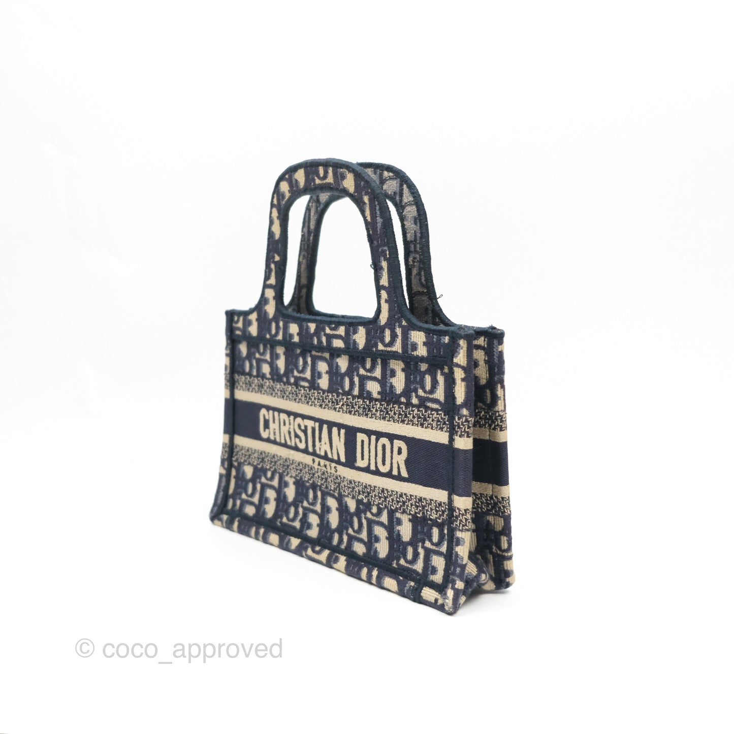 Dior Mini Book Tote Blue Oblique Canvas