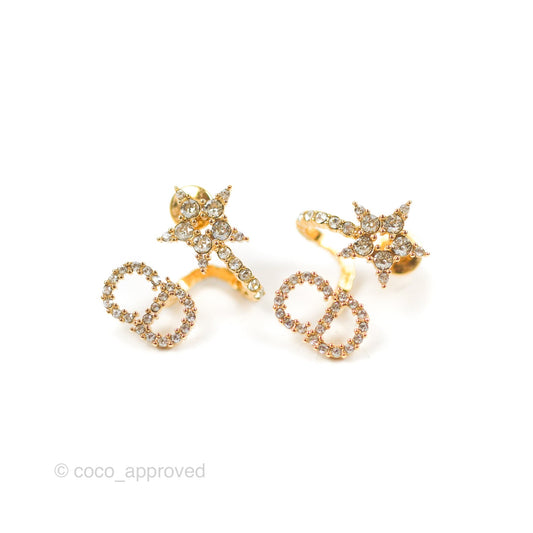 Christian Dior Clair D Lune Earrings Gold