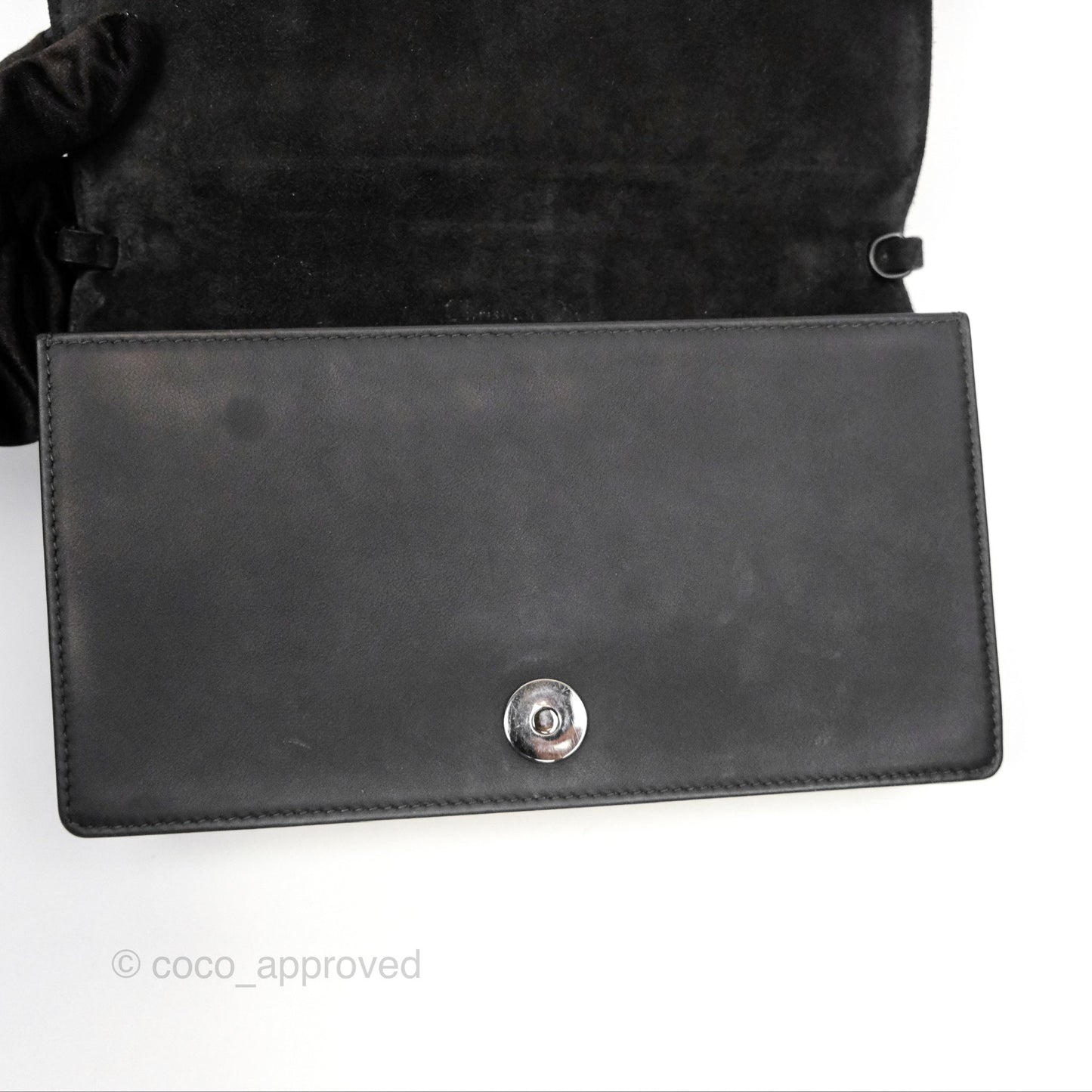 Christian Dior Lady Dior Small Clutch with Chain Lambskin So Black
