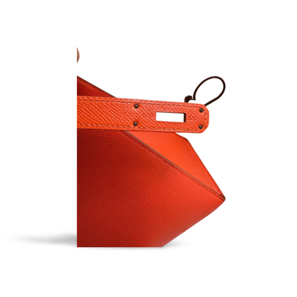 Hermes Orange Kelly 32 Sellier Bag in Epsom Leather with Gold Hardware