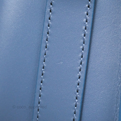 Christian Dior Medium Bobby Bag Blue Calfskin Gold Hardware