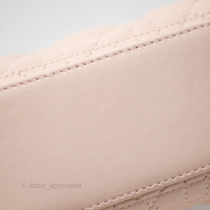Christian Dior My ABCDior Lady Dior Pale Pink Cannage Lambskin Gold Hardware