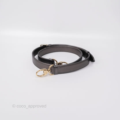 Christian Dior Medium Lady Dior Metallic Dark Grey Lambskin Gold Hardware