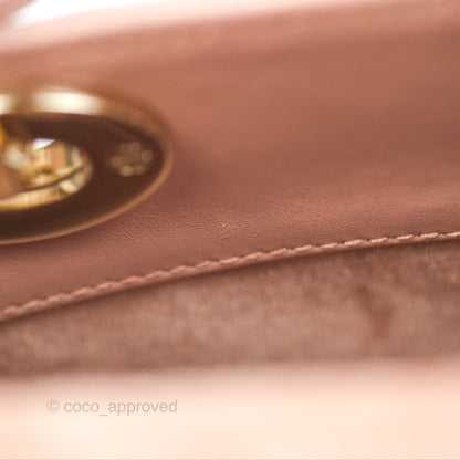 Christian Dior Mini Lady Dior Blush Cannage Lambskin Gold Hardware