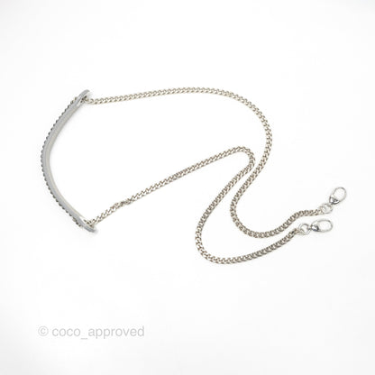 Christian Dior Mini Lady Dior Metallic Silver Nubuck Silver Hardware