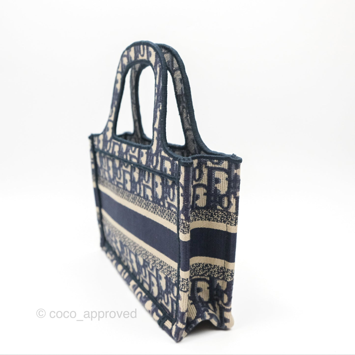 Dior Mini Book Tote Blue Oblique Canvas