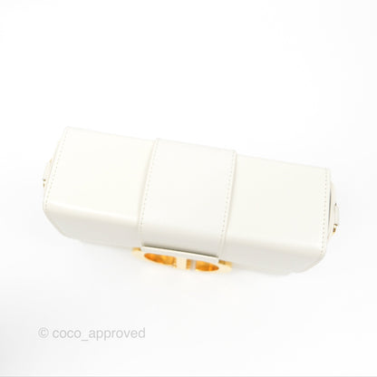 Christian Dior 30 Montaigne Box Bag White Calfskin