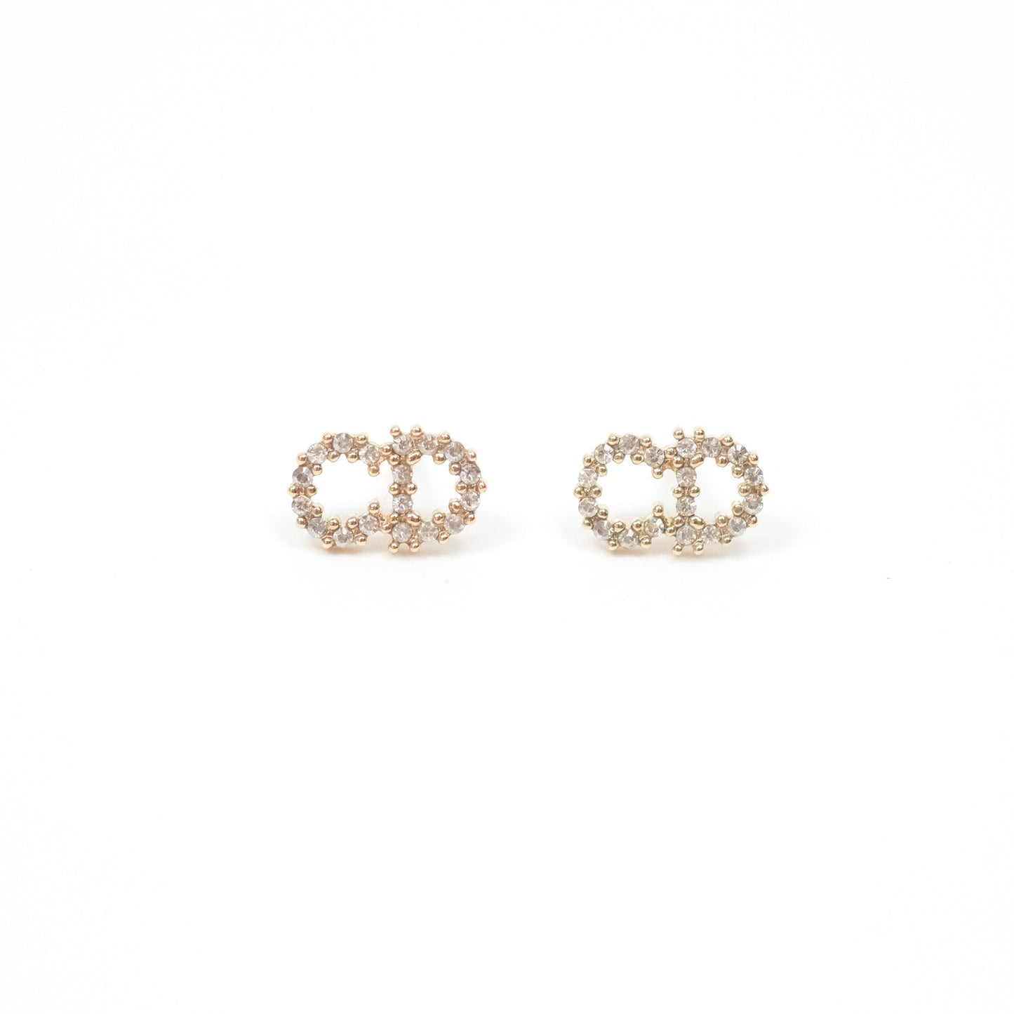 Dior CD Star Pearl Drop Earrings Gold Tone