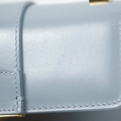 Christian Dior Micro 30 Montaigne Flap Bag Blue Grey Smooth Calfskin