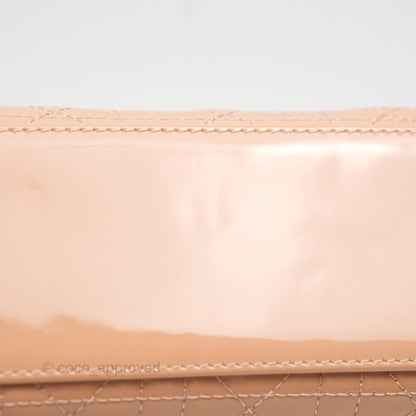 Christian Dior Small Lady Dior My ABCDior Beige Patent Gold Hardware
