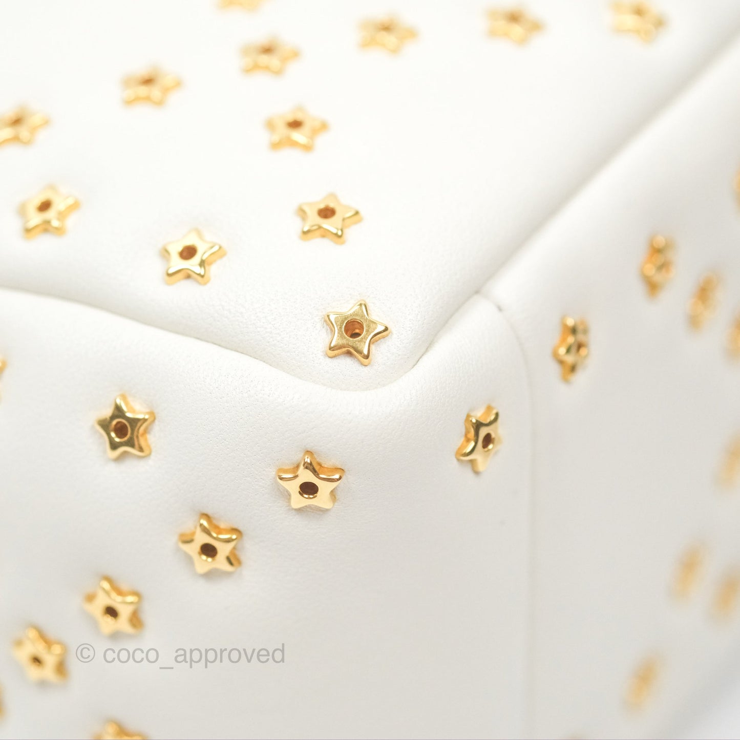 Dior Small Caro Bag Latte Lucky Star White Cannage Lambskin