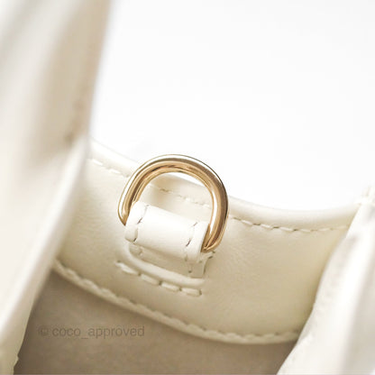 Christian Dior Mini Dior Book Tote Latte Macrocannage Calfskin Gold Hardware