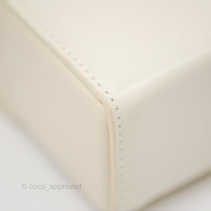 Christian Dior 30 Montaigne Box Bag White Calfskin
