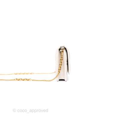 Dior Caro Pouch With Chain Latte Supple Cannage Calfskin