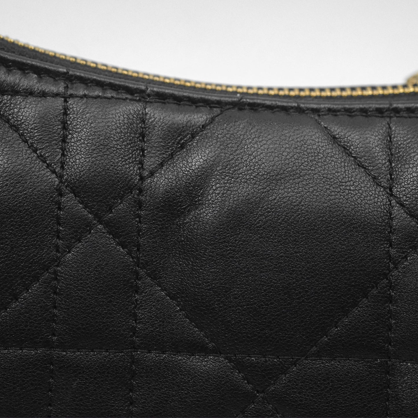 Christian Dior CD Lounge Bag Black Supple Macrocannage Lambskin