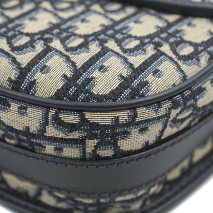 Dior Medium Bobby Bag Blue Oblique Jacquard Canvas