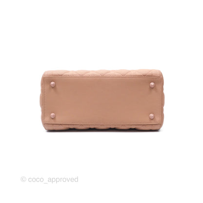 Christian Dior Medium Lady Dior Blush Ultramatte Cannage Calfskin
