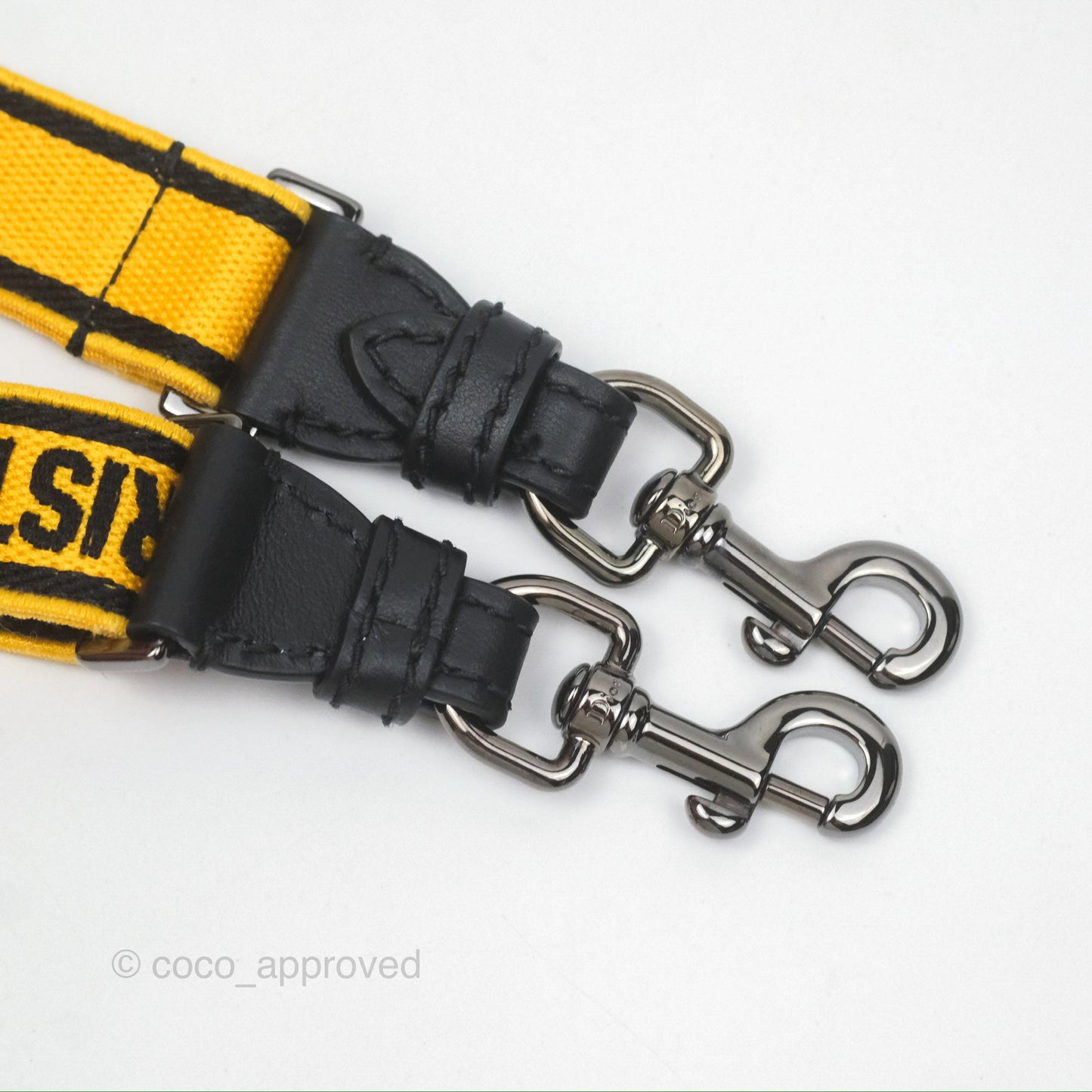 Christian Dior Small Diorcamp Bag Yellow Black Checkered Embroidery