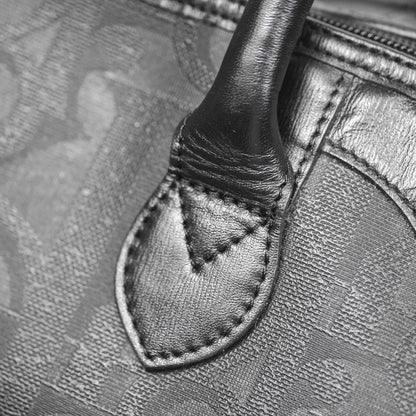 Dior Vintage Trotter Boston Duffle Bag Oblique Black
