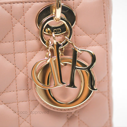 Christian Dior Small Lady Dior My ABCDior Blush Cannage Lambskin Gold Hardware