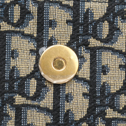 Dior Vertical Saddle Phone Holder Navy Oblique Canvas