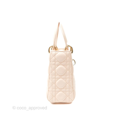 Christian Dior My ABCDior Lady Dior Baby Pink Cannage Lambskin Gold Hardware