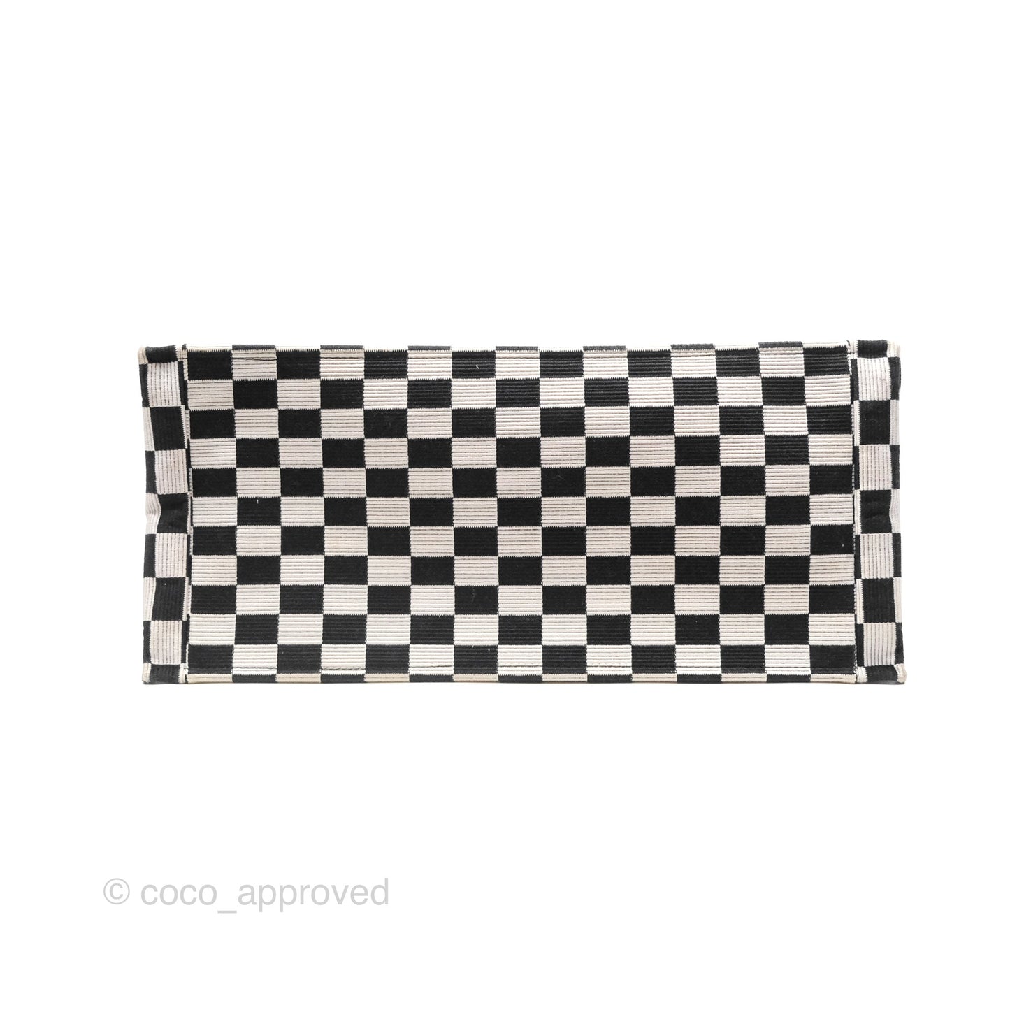 Christian Dior Large Book Tote Checkered Black/ White Canvas