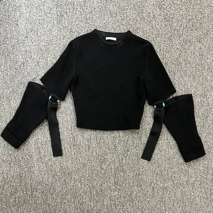 Celine in Cotton and Viscose Collar Sweater