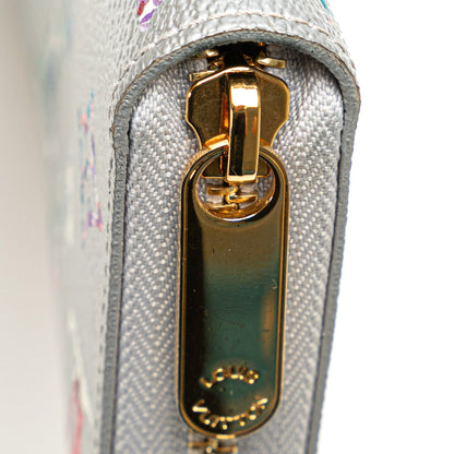 Silver Louis Vuitton Metallic Monogram Garden Zippy Wallet