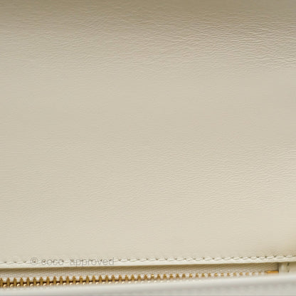 Christian Dior Small 30 Montaigne Box Bag White Calfskin