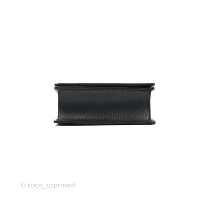 Christian Dior Small Diorama Calfskin Flap Bag Black Gold Hardware