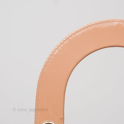 Christian Dior Small Lady Dior My ABCDior Beige Patent Gold Hardware
