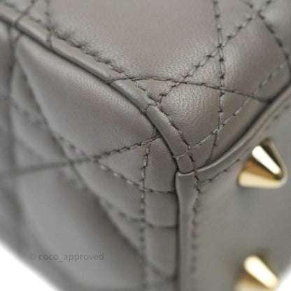 Christian Dior Lambskin My ABCDior Lady Dior Grey Gold Hardware