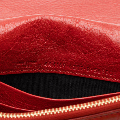 Balenciaga Agneau Metallic Edge Wallet on Chain Bag (SHF-9n2KZX)